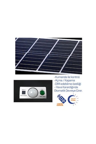 Forlife 200W Güneş Enerjili Solar Çiçek Sokak Armatürü (Direkli)