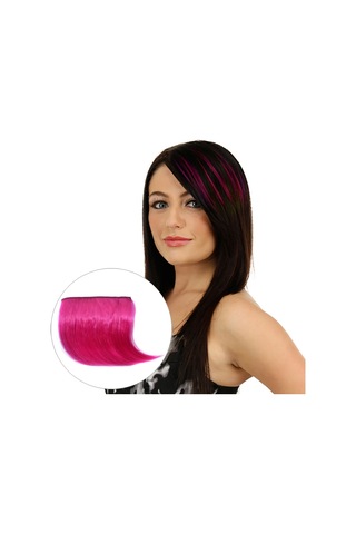 Cbtx Renk Gradyanı Görünmez Dikişsiz Saç Uzatma Peruk Parçası Düz Saç Parçası Renkli Saç Parçası Macenta