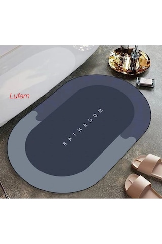Süper Su Emici Duş Banyo Mat Kaymaz Halı Kilim Basit Mutfak Yumuşak Kapı Küvet Ev 38x58 Cm Çok Renkli