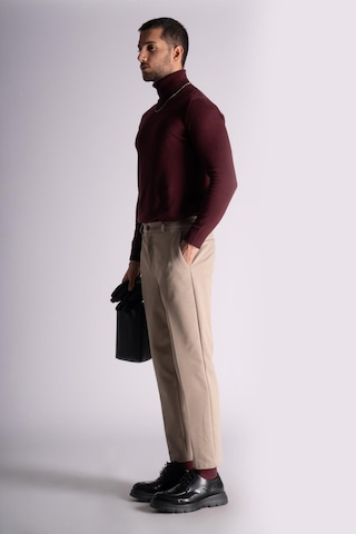 Beli Yarım Lastikli Slim Fit Chino Crop Pantalon Bej Bej