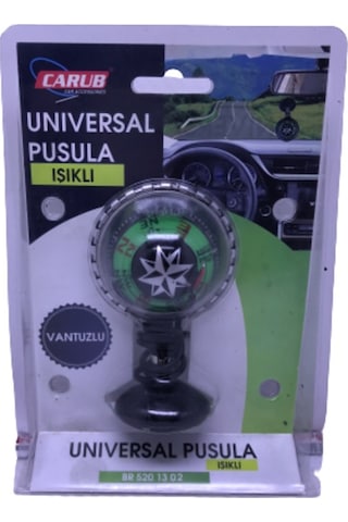 Carub Işıklı Yeşil Pusula Cama Vantuzlu Büyük Boy