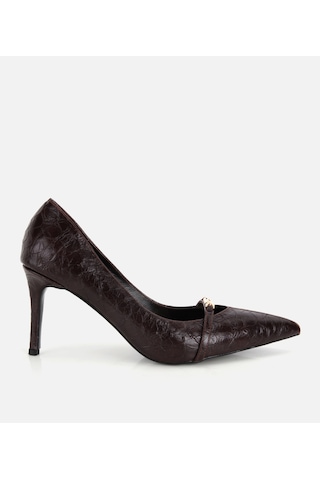 Hotiç Kadın Kahverengi Zincir Detaylı İnce Topuklu Stiletto 01ayh332740a480 01ayh332740a480