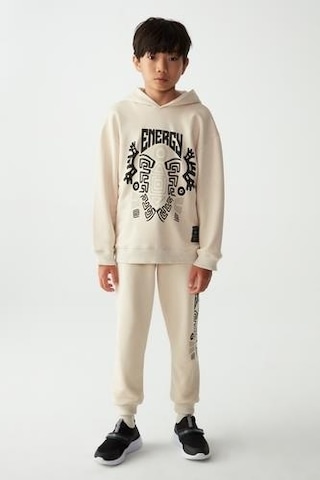 Erkek Çocuk Beli Paçası Lastikli Energy Pantolon-13023-bej