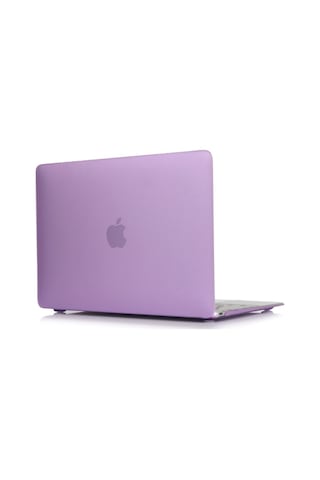 Ally Macbook Air 13 A1932 2018 A2179 2020 Kristal Kapak Koruma Kılıf Mor