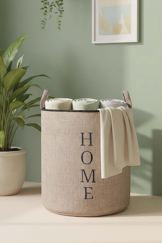 Home Yazılı Çamaşır Sepeti Çok Renkli