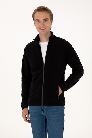 U.S. Polo Assn. Erkek Regular Fit Siyah Polar Örme Hırka 50313779-VR046