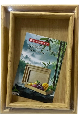 34 Cm Mdf 2 Li Servis Tepsisi 4251 Sarı