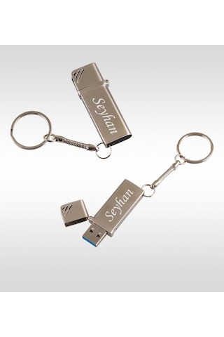 Kişiye Özel F-155-16 Krom Usb 3.0 Metal Usb Bellek 16 Gb
