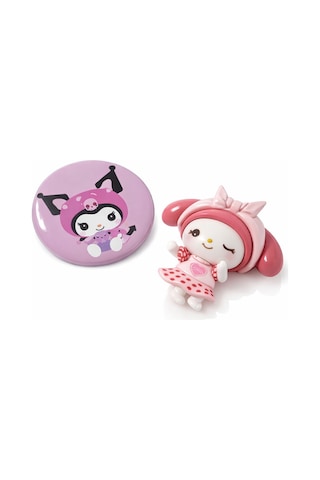 Kuromi Ve My Melody Şeffaf Bölmeli Kalemlik Pembe