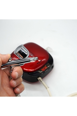 Rox 0066 Akülü Airbrush Kompresör Mini Boya Tabancası Seti