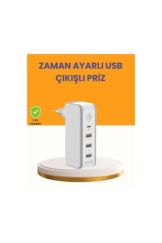Zaman Kontrollü Şarj Cihazı 30w Hızlı Şarj Ve Çoklu Usb Çıkışı 0-2
