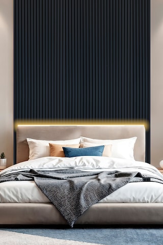 Mdf Ahşap Akustik Duvar Paneli 60x275 Cm - Lacivert 60x275