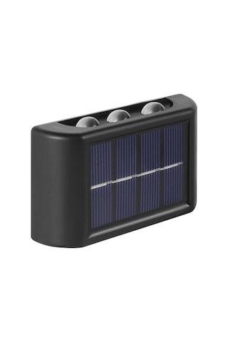 Solar Güneş Enerjili Çift Taraflı 6 Ledli Aplik Duvar Monteli Lamba 2 Adet
