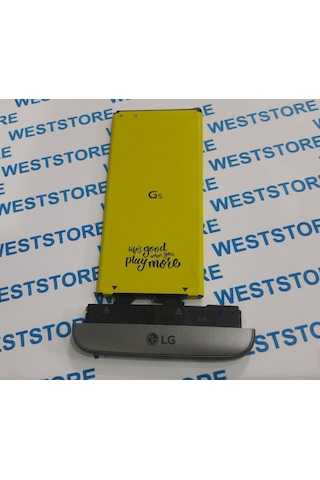 LG Uyumlu G5 Buzzer Alt Kapak Full+Şarj Soketi Siyah+Batarya Pil