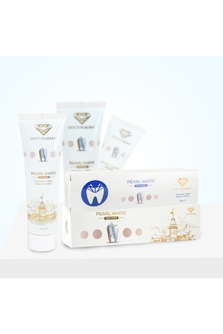 Doctor Almas Pearl White Bitkisel Diş Macunu 3 x 100 G