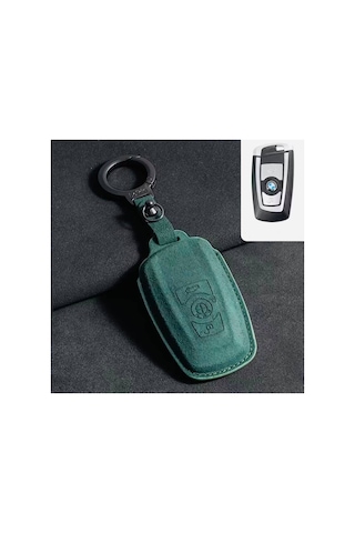 Bmw 1 Seri,3seri,5seri,f01,f10,f20,,f30 Vb.smart Deri Anahtar Kılıfı 1.kalite - Yeşil