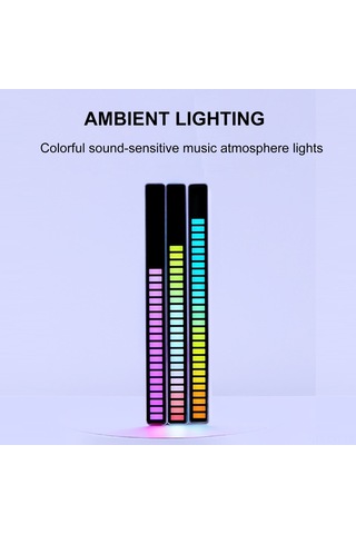 Youtek D08 Rgb Sesli Işık: Renkli Ritim, Tek Renk Spektrum, Solunum Modu - Parlaklık/hız Ayarlanabilir, Gürültü Engelleme Mikrofonlu Beyaz