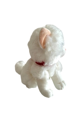 Sesli Ayakta Miyavlayan 28 Cm Peluş Kedi Oyuncak - Beyaz Beyaz