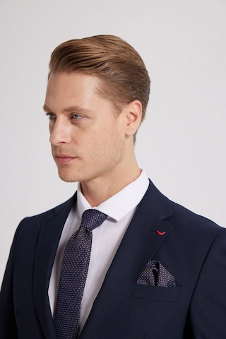 D's Damat Slim Fit Lacivert Düz Likralı Esnek Mono Yaka Çift Yırtmaçlı Astarlı Takim Elbise Lacivert