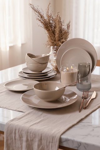 Keramika Taupe Kera Yemek Takımı 12 Parça 4 Kişilik 594 Kahverengi