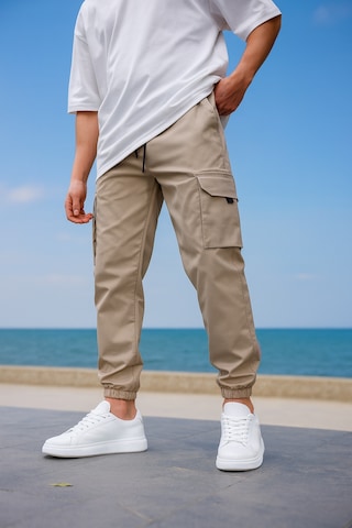 Kargo Cepli Paraşüt Kumaş Bej Renk Erkek Pantolon-1816 Bej