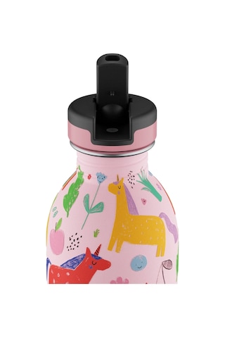 Kids Bottle Magic Friends Paslanmaz Çelik Çocuk Su Matarası 250 Ml Pembe