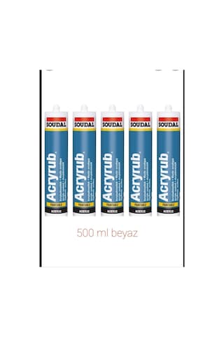 Silikonize Mastik 500gr Beyaz 5 Adet
