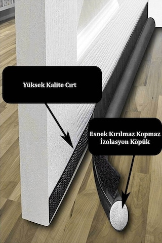 Lüks Kapı Altı Rüzgar Önleyici Sünger 90 Cm Beyaz