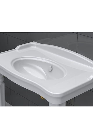 Meriva M42b Üniversal Seramik Lavabo Su Taşma Delik Yüzüğü Beyaz Renk Parlak Beyaz
