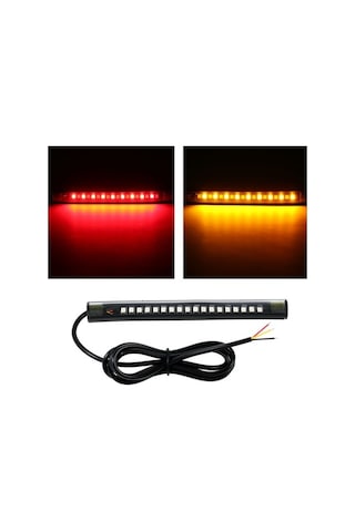 Createtech Sinyal Şeridi, Römork Plaka Motosiklet Led Led Lambası Lambaları, Lambaları Işık Fren Evrensel Esnek Durdurma Dönüş Arka Adet 18 12v 1 Si