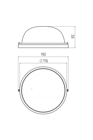 Era Ip54 E27 60w D176 Beyaz Yuvarlak Tavan Lambası Çevresel Hizmetler İçin 16388481 Diğer