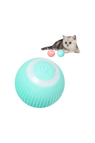 Qingmipy Akıllı Kedi Oyuncağı: 360 Dönen Led Işıklı Şarjlı Top - Av İçgüdüsünü Uyarır