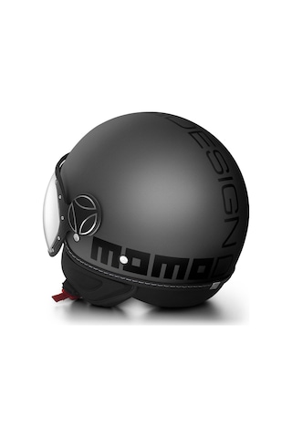 MomoDesign Fgtr Evo Mono Titanium Frost Black Açık Kask