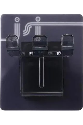 Besthome1 Otomatik Yapıştırıcı Banyo Fırça Tutucu Seti, Plastik, Siyah, 2 Adet, 7x6.1x4 Cm Gri Gri