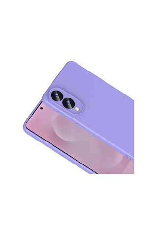 Galaxy Uyumlu S25 Edge Kılıf Mara Lansman İç Yüzeyi Kadife Kılıf Lila