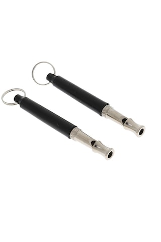 Homyl 2 Adet Evcil Köpek Ultrasonik Eğitim Islık Siyah