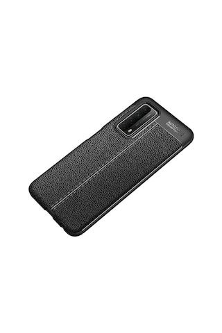 Huawei P Smart 2021 Kılıf Şık Tasarım Silikon Kılıf Siyah