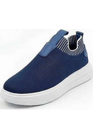 Daytex 1110 Erkek Slip-on - Full Triko Örgü Sneaker Mavi