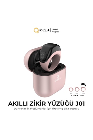 Iqibla Smart Ring J01 Jood Akıllı Zikir Yüzüğü Pembe