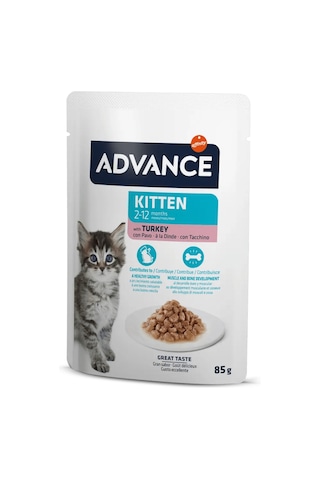 Advance - 734 - Cat Kıtten Turkey Wet Pouch 85 Gr X - Aconcept - 6 Adet Advance - 734 - Cat Kıtten Turkey Wet Pouch 85 Gr X - Aconcept - 6 Adet