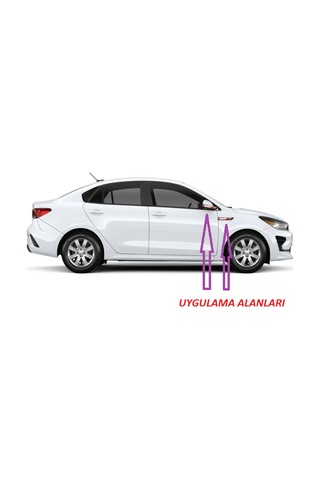 Kia GT Line Rio Yan Aynalar Ve Çamurluk Yanı Damla Desen Bıçak Lo