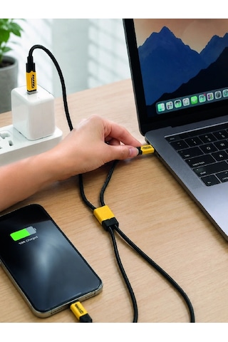 240w Çoklu Şarj Kablosu Typec Lightning Micro Usb Örgü Kablo