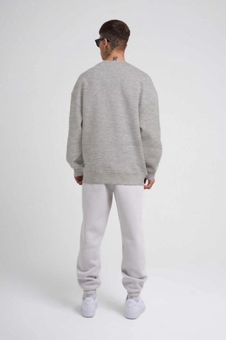 Mbb E-ticaret Erkek Bisikilet Yaka 3 İplik Pamuklu Sweatshirt - Gri