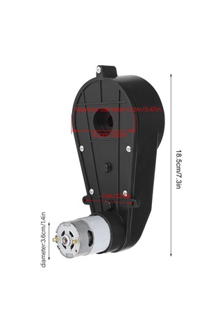 Wezone 12v 35w Rs550 Çocuk Elektrikli Araba Motoru Dişlialtı - Arka Teker Çalıştırma, Yüksek Hızlı, Gürültüsüz, Metal Dişli Ve Soğutma Kanadı