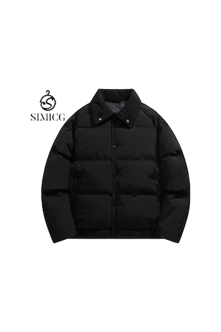 Erkekler İçin Bol Kısa Pamuklu Ceket Yeşil