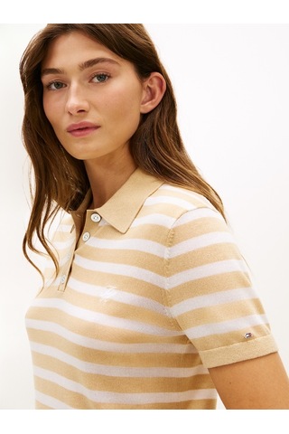 Tommy Hilfiger Lıght Layerıng S/s Polo Sweater Kadın Beyaz Polo - Ww0ww48503