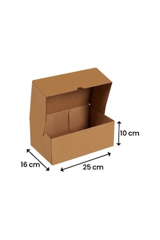 25x16x10-50 Adet Kesimli Karton Kutu - Internet Ve Kargo Kutusu 1