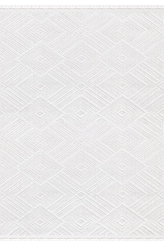 Ametist 4063 Krem Mikro Polyester İskandinav Tarzı Bukle Halı Krem