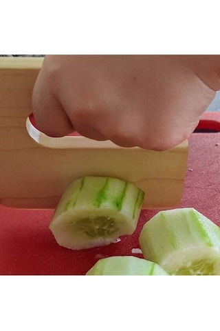 Ahşap Kesme Tahtası Ve Ahşap Güvenli Bıçak Ahşap