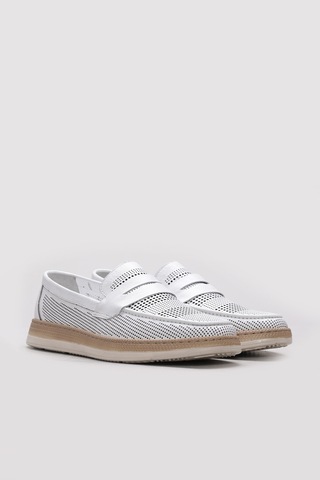 Fast Step Hakiki Deri Erkek Casual Ayakkabı 951ma395 Beyaz